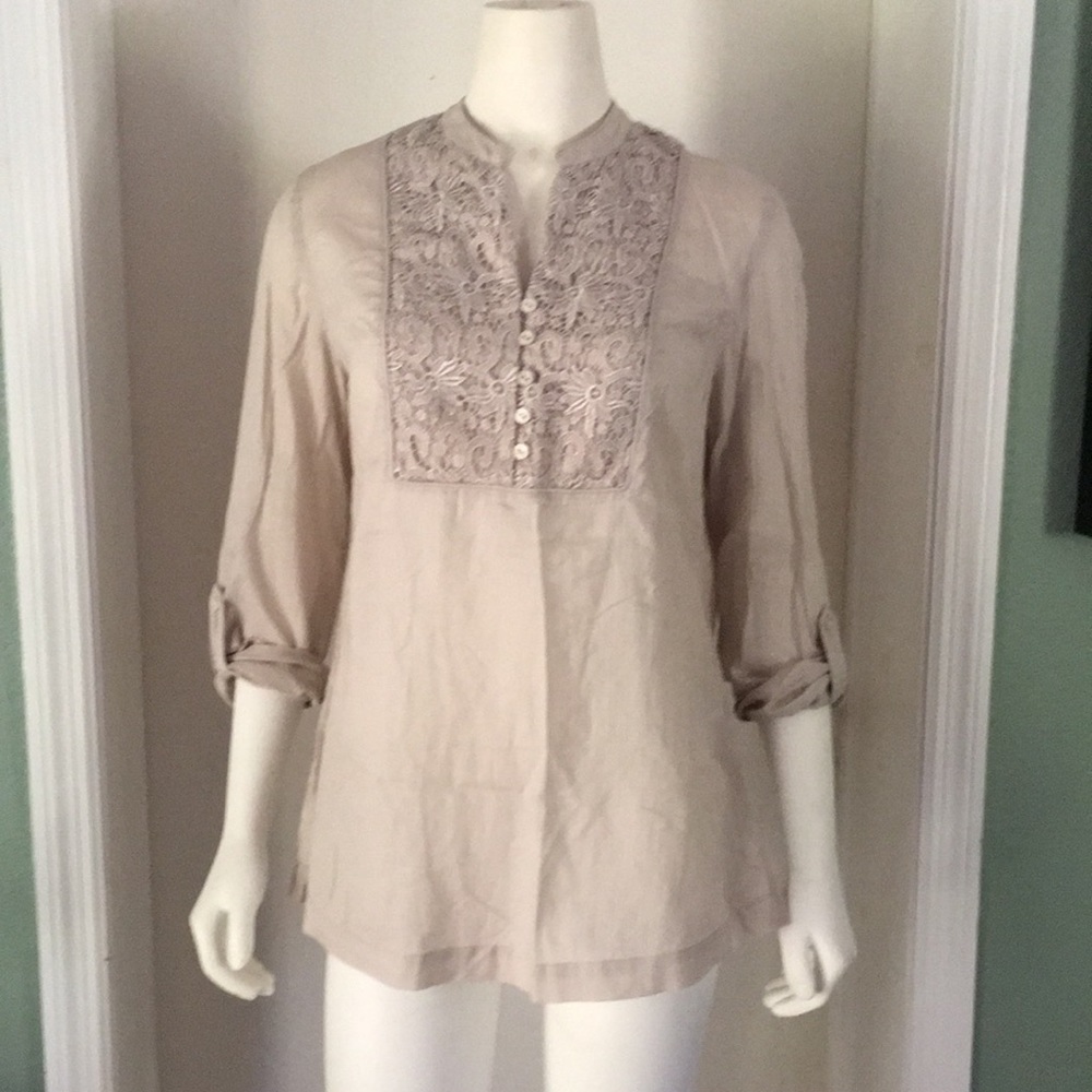 Beige boho top